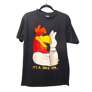 Vintage 1991 Foghorn Leghorn Tshirt Single Stitch XL It's A Joke Looney Tunes